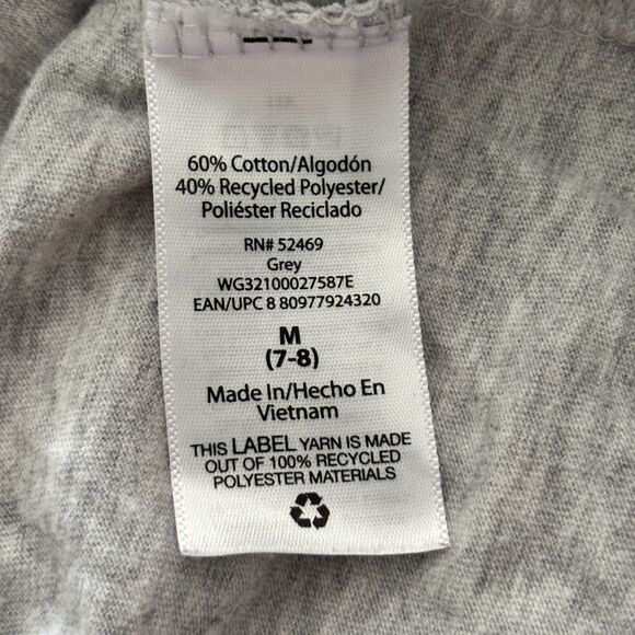 Wonder Nation Girls M 7-8 Gray Reverse Sequin Gold Fawn To Pink LS T Shirt #M - Picture 5 of 6